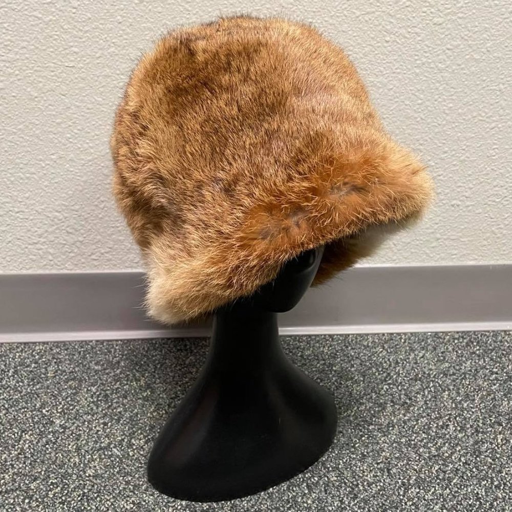 Vintage Tan Soft Fur Hat {REAL FUR!!}